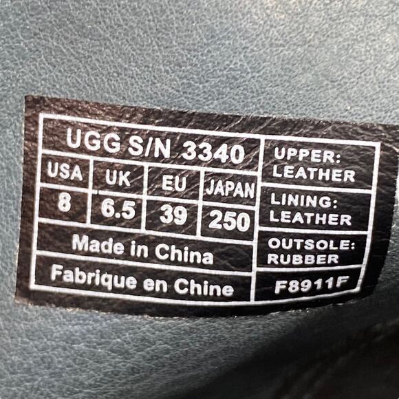 UGG Women’s Elyse Black Suede Open Toe Wedge Ankle Booties Size US 8 - Picture 8 of 9